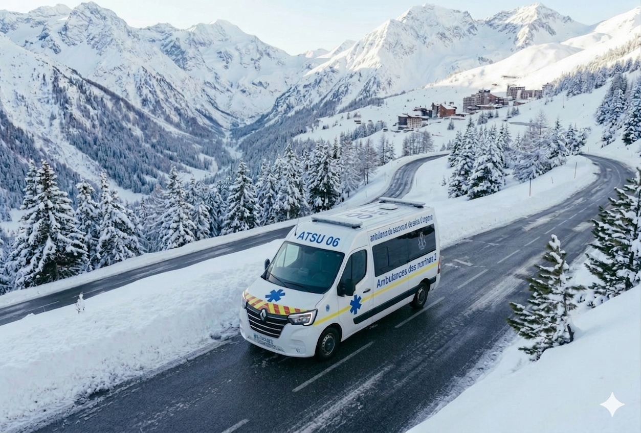 Ambulances des Marinas 2 en intervention montagne — Alpes-Maritimes